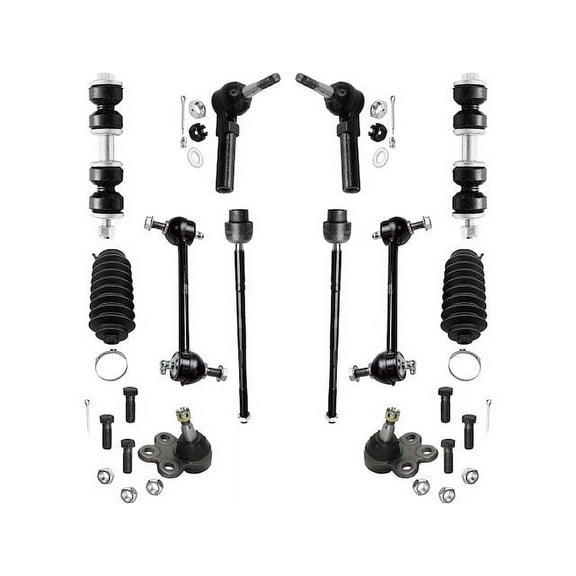 Front and Rear Ball Joint Sway Bar Link Tie Rod End Kit - Compatible with 2004 - 2008 Pontiac Grand Prix 2005 2006 2007