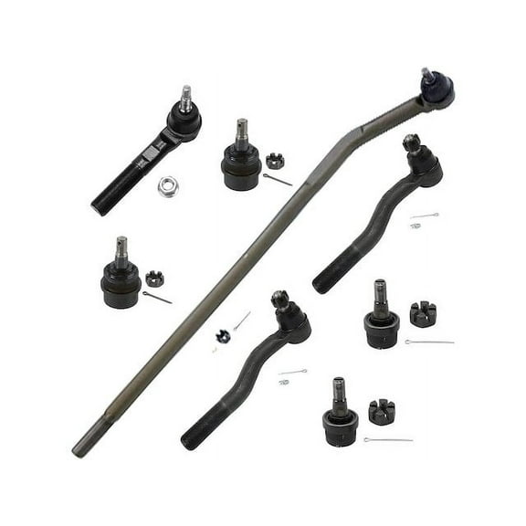 Front and Rear Ball Joint Tie Rod End Drag Link Kit - Compatible with 2007 - 2015 Jeep Wrangler 2008 2009 2010 2011 2012 2013 2014