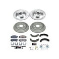 thumbnail image 1 of Front and Rear Brake Pad Rotor Shoe Drum Kit - Compatible with 1993 - 2002 Saturn SC1 1994 1995 1996 1997 1998 1999 2000 2001, 1 of 2