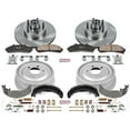 thumbnail image 1 of Front and Rear Brake Pad Rotor Shoe Drum Kit - Compatible with 1998 - 2002 Mazda B3000 RWD 1999 2000 2001, 1 of 2