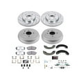thumbnail image 1 of Front and Rear Brake Pad Rotor Shoe Drum Kit - Compatible with 2007 - 2012 Nissan Versa 1.8L 4-Cylinder 2008 2009 2010 2011, 1 of 2
