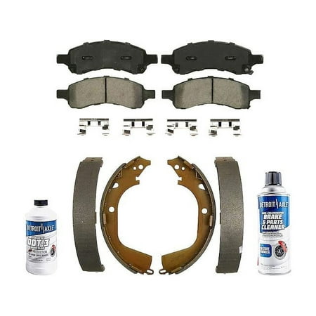 Front and Rear Brake Pad Set - Compatible with 2009 - 2012 Chevy Colorado 2010 2011