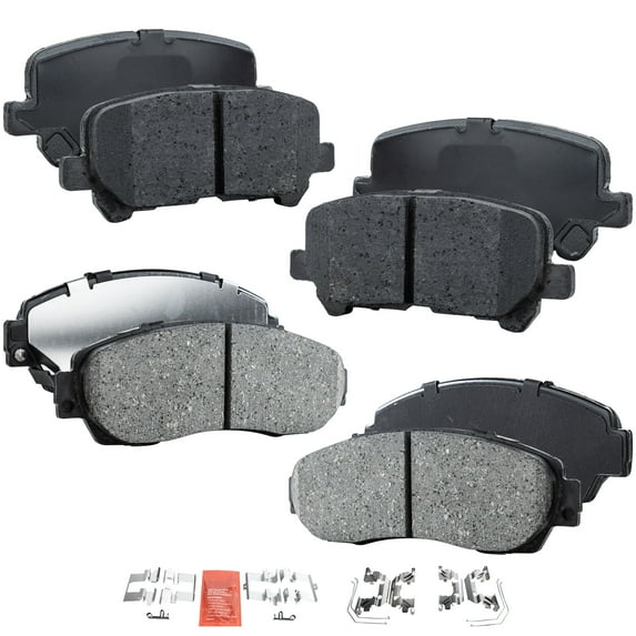 Front and Rear Brake Pad Sets Ceramic for 2011-2017 Honda Odyssey EX 6 Cyl 3.5L