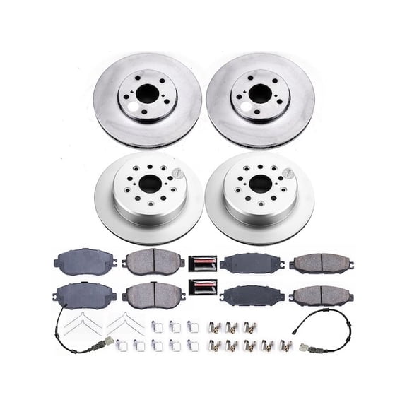 Front and Rear Brake Pad and Rotor Kit - Compatible with 1993 - 1994 LS400