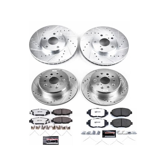 Front and Rear Brake Pad and Rotor Kit - Compatible with 1993 - 1997 GS300 1994 1995 1996