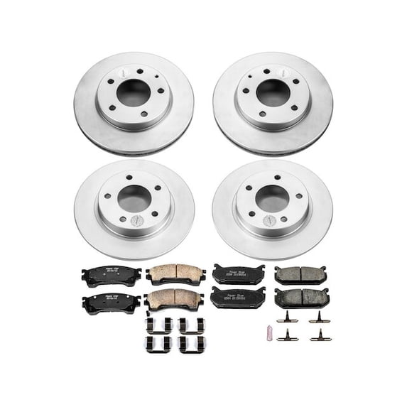 Front and Rear Brake Pad and Rotor Kit - Compatible with 1993 - 1997 Mazda 626 1994 1995 1996
