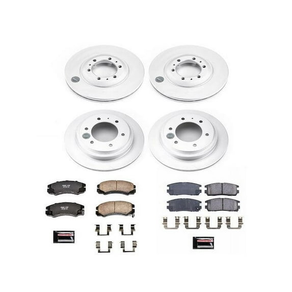 Front and Rear Brake Pad and Rotor Kit - Compatible with 1994 - 2001 Honda Passport 3.2L V6 1995 1996 1997 1998 1999 2000