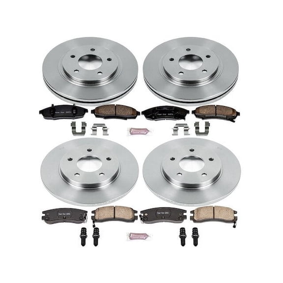 Front and Rear Brake Pad and Rotor Kit - Compatible with 1995 - 1999 Chevy Lumina 1996 1997 1998