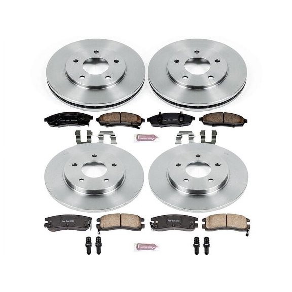 Front and Rear Brake Pad and Rotor Kit - Compatible with 1995 Chevy Lumina