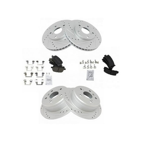 Front and Rear Brake Pad and Rotor Kit - Compatible with 1997 - 1999 ES300 1998