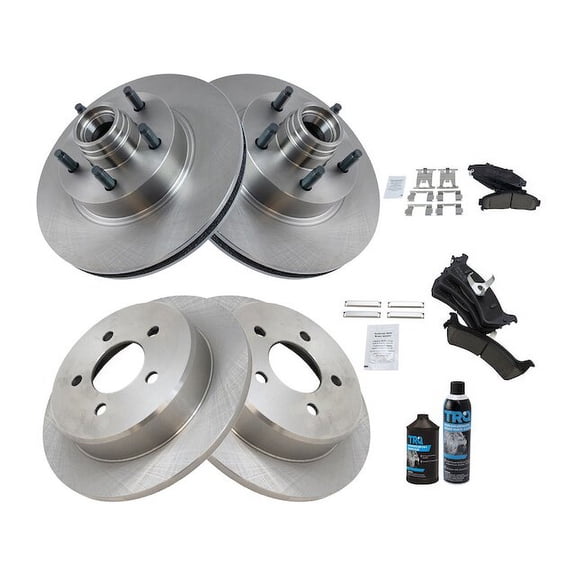 Front and Rear Brake Pad and Rotor Kit - Compatible with 1998 - 2002 Ford Ranger EV RWD 1999 2000 2001