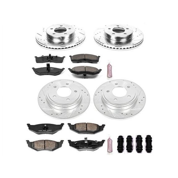 Front and Rear Brake Pad and Rotor Kit - Compatible with 1998 - 2004 Chrysler Concorde 1999 2000 2001 2002 2003