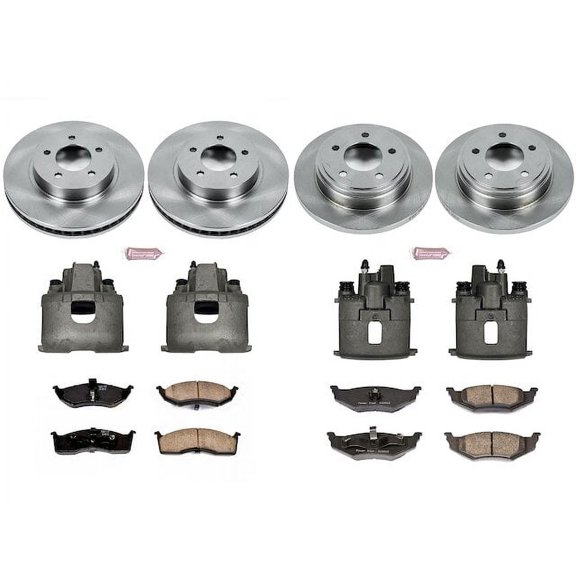 Front and Rear Brake Pad and Rotor Kit - Compatible with 1998 - 2004 Chrysler Concorde 1999 2000 2001 2002 2003