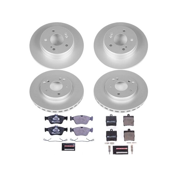 Front and Rear Brake Pad and Rotor Kit - Compatible with 1998 - 2004 Mercedes-Benz SLK230 1999 2000 2001 2002 2003