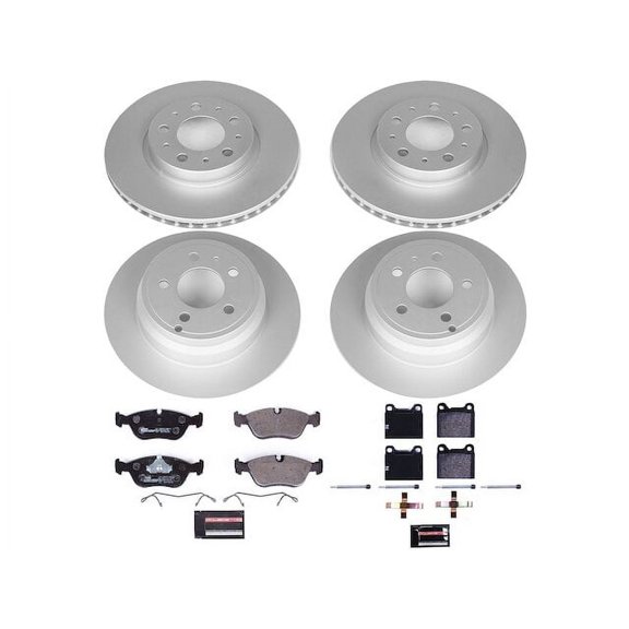 Front and Rear Brake Pad and Rotor Kit - Compatible with 1998 - 2004 Volvo C70 1999 2000 2001 2002 2003