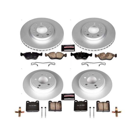 Front and Rear Brake Pad and Rotor Kit - Compatible with 1998 - 2004 Volvo C70 1999 2000 2001 2002 2003