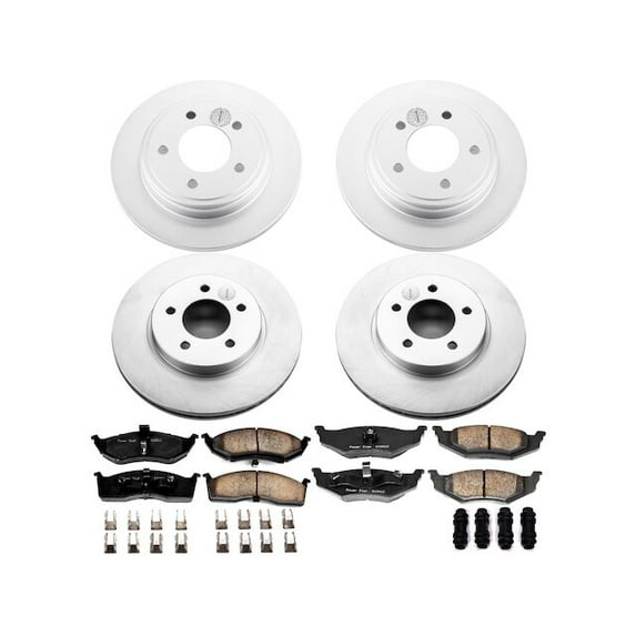 Front and Rear Brake Pad and Rotor Kit - Compatible with 1999 - 2000 Chrysler LHS
