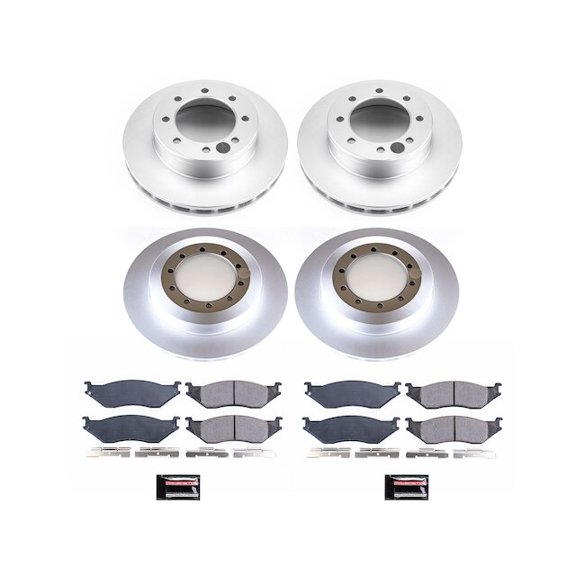 Front and Rear Brake Pad and Rotor Kit - Compatible with 1999 - 2004 Ford F-450 Super Duty 2000 2001 2002 2003