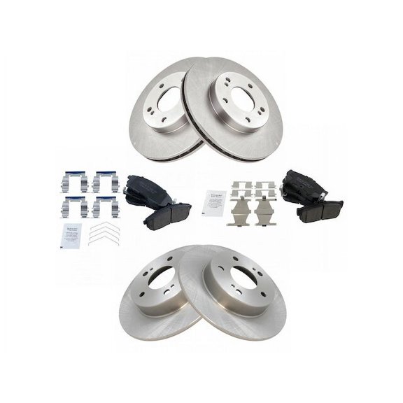 Front and Rear Brake Pad and Rotor Kit - Compatible with 1999 Nissan Maxima