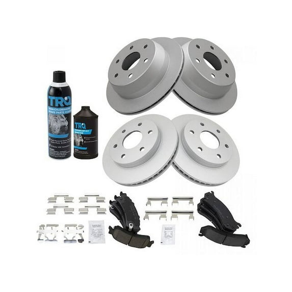 Front and Rear Brake Pad and Rotor Kit - Compatible with 2000 - 2002 Chevy Tahoe 4WD 2001