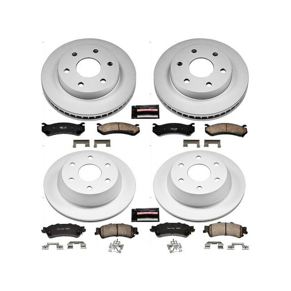 Front and Rear Brake Pad and Rotor Kit - Compatible with 2000 - 2002 GMC Yukon 2001