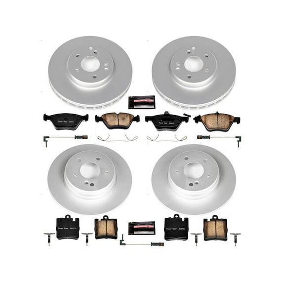 Front and Rear Brake Pad and Rotor Kit - Compatible with 2000 - 2003 Mercedes-Benz CLK430 2001 2002