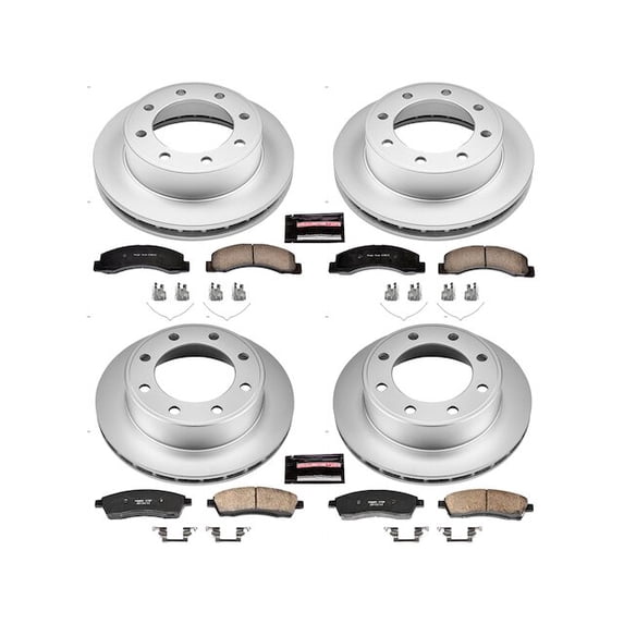 Front and Rear Brake Pad and Rotor Kit - Compatible with 2000 - 2005 Ford Excursion 4WD 2001 2002 2003 2004