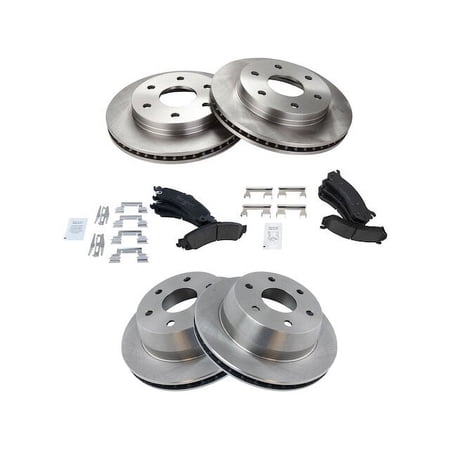 Front and Rear Brake Pad and Rotor Kit - Compatible with 2000 - 2006 GMC Yukon 2001 2002 2003 2004 2005