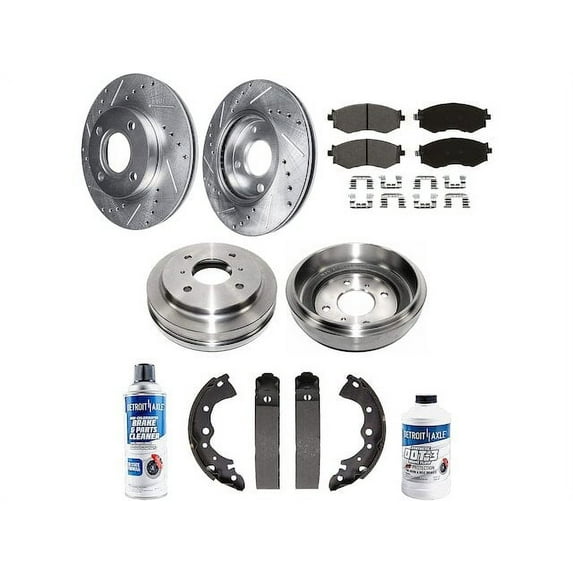 Front and Rear Brake Pad and Rotor Kit - Compatible with 2000 - 2006 Nissan Sentra 2001 2002 2003 2004 2005