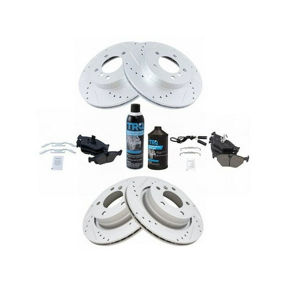 Front and Rear Brake Pad and Rotor Kit - Compatible with 2001 - 2005 BMW 325i 2002 2003 2004