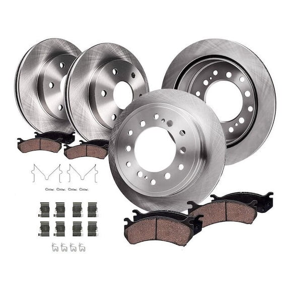 Front and Rear Brake Pad and Rotor Kit - Compatible with 2001 - 2007 Toyota Sequoia 2002 2003 2004 2005 2006
