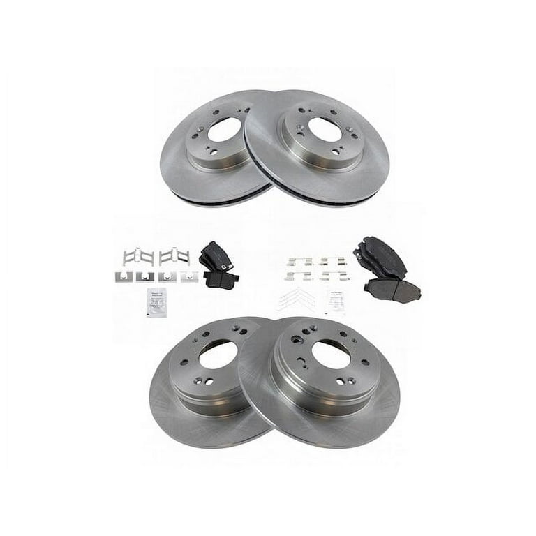 PowerSport Rear Brake Pads And Rotors Kit - Ceramic, Fits 2002-2004 Honda CR-V