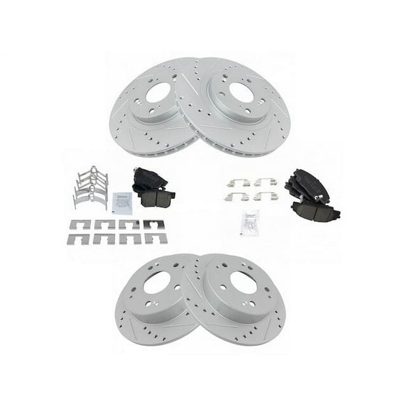 Front and Rear Brake Pad and Rotor Kit - Compatible with 2002 - 2006 Acura RSX Type-S 2003 2004 2005
