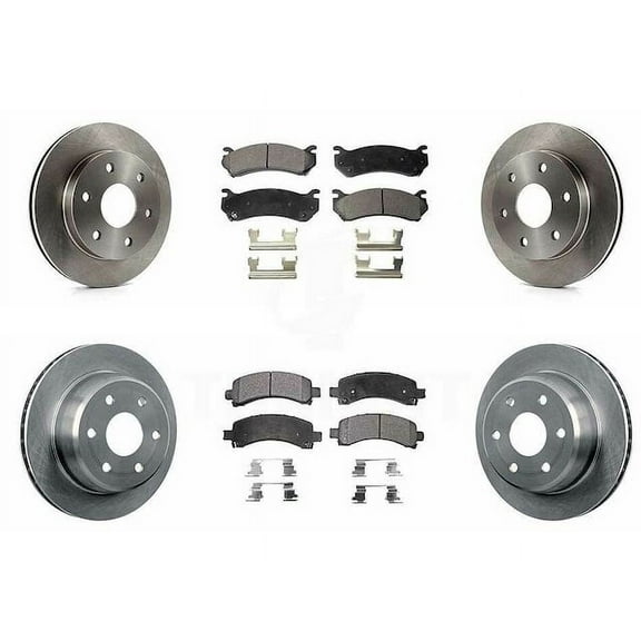 Front and Rear Brake Pad and Rotor Kit - Compatible with 2002 - 2006 Chevy Avalanche 1500 4WD 2003 2004 2005
