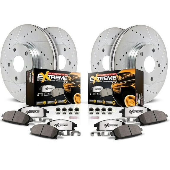 Front and Rear Brake Pad and Rotor Kit - Compatible with 2002 Chevy Avalanche 1500