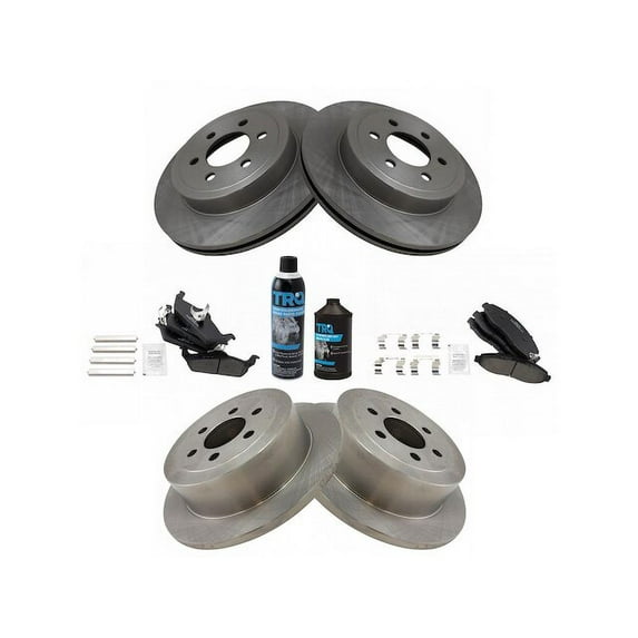 Front and Rear Brake Pad and Rotor Kit - Compatible with 2003 - 2004 Dodge Dakota