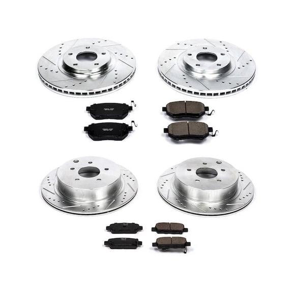 Front and Rear Brake Pad and Rotor Kit - Compatible with 2003 - 2005, 2009 - 2011 Nissan Murano Sport Utility 2004 2010