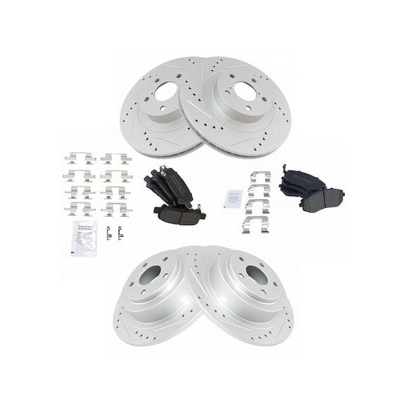 Front and Rear Brake Pad and Rotor Kit - Compatible with 2003 - 2006 Subaru Baja 2.5L H4 2004 2005