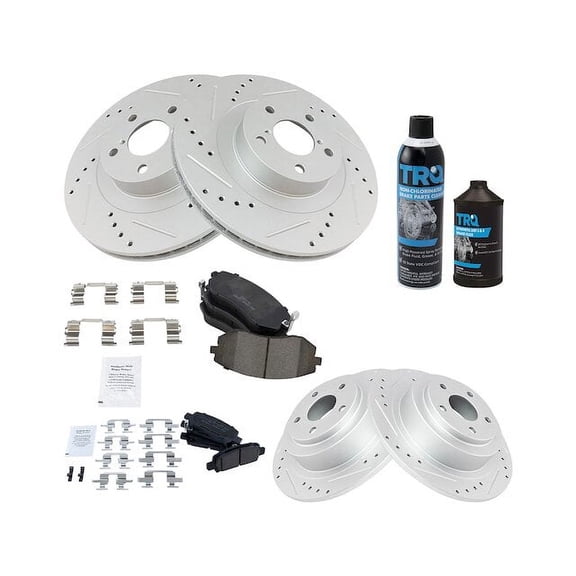 Front and Rear Brake Pad and Rotor Kit - Compatible with 2003 - 2006 Subaru Baja 2.5L H4 2004 2005