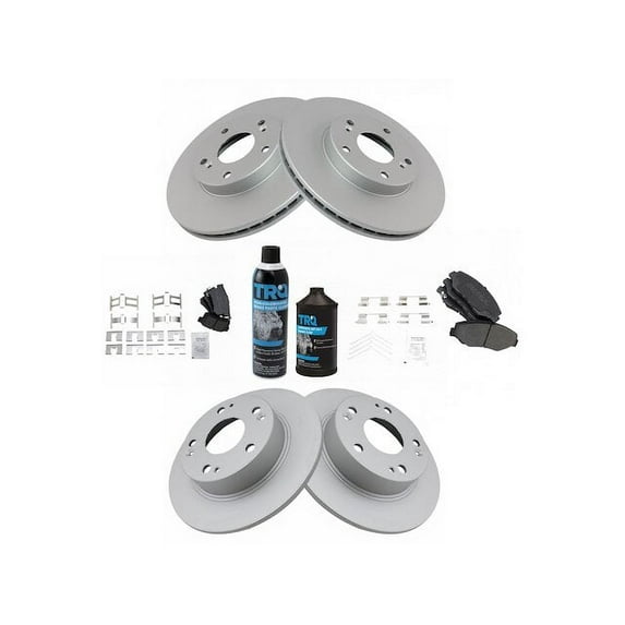 Front and Rear Brake Pad and Rotor Kit - Compatible with 2003 - 2007 Honda Accord 2.4L 4-Cylinder 2004 2005 2006