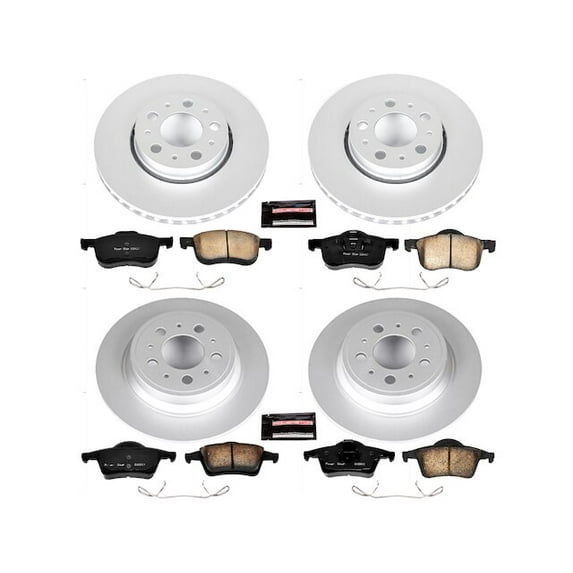 Front and Rear Brake Pad and Rotor Kit - Compatible with 2003 - 2007 Volvo XC70 2004 2005 2006