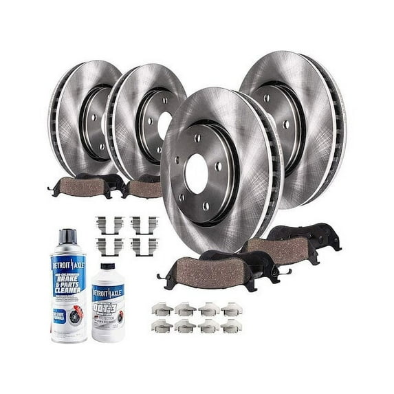 Front and Rear Brake Pad and Rotor Kit - Compatible with 2003 - 2014 Volvo XC90 2004 2005 2006 2007 2008 2009 2010 2011 2012 2013
