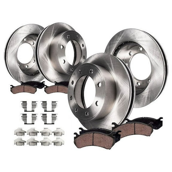 Front and Rear Brake Pad and Rotor Kit - Compatible with 2004 - 2006 GMC Sierra 3500 2005