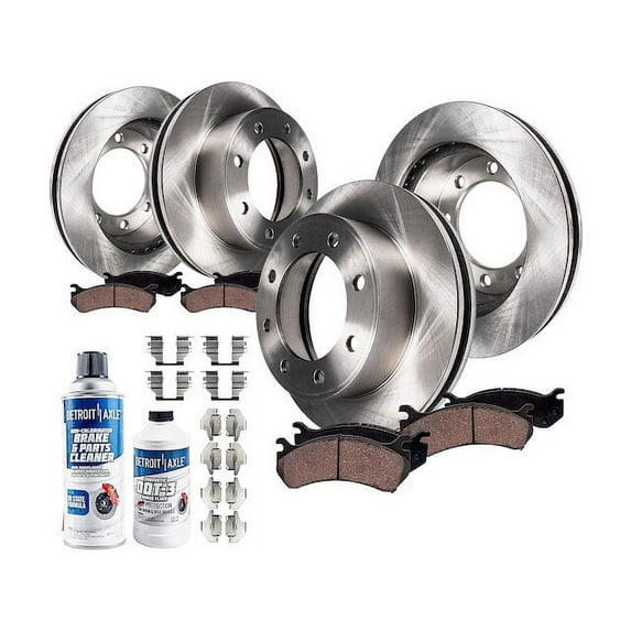 Front and Rear Brake Pad and Rotor Kit - Compatible with 2004 - 2006 GMC Sierra 3500 2005