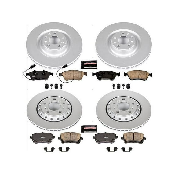 Front and Rear Brake Pad and Rotor Kit - Compatible with 2004 - 2006 Volkswagen Phaeton 2005