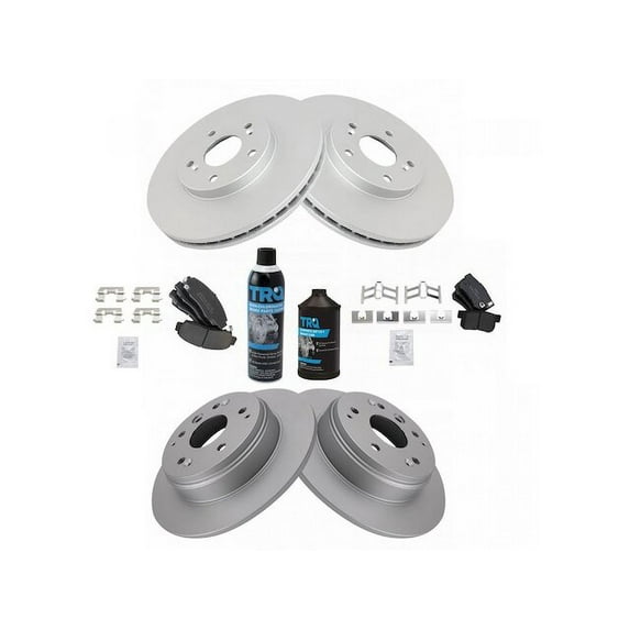 Front and Rear Brake Pad and Rotor Kit - Compatible with 2004 - 2008 Acura TL Base 2005 2006 2007