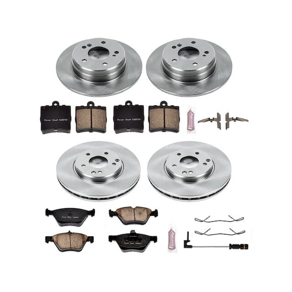 Front and Rear Brake Pad and Rotor Kit - Compatible with 2004 - 2008 Chrysler Crossfire - Power Stop