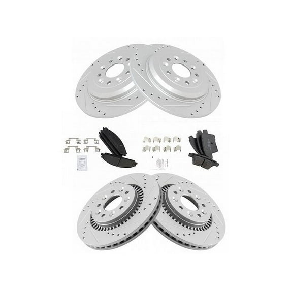 Front and Rear Brake Pad and Rotor Kit - Compatible with 2005 - 2007 Ford Freestyle 2006