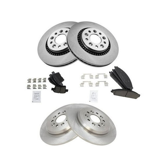 Front and Rear Brake Pad and Rotor Kit - Compatible with 2005 - 2007 Ford Freestyle 2006