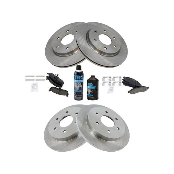 Front and Rear Brake Pad and Rotor Kit - Compatible with 2005 - 2007 Nissan TITAN 2006